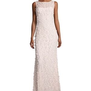 Karl Lagerfeld floral pale pink mermaid gown, Sz 8